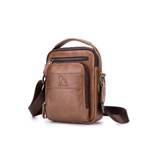 Laden Sie das Bild in den Galerie-Viewer, Vertikale quadratische Umhängetasche aus Leder für Herren