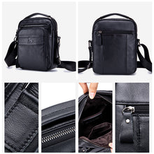 Laden Sie das Bild in den Galerie-Viewer, Vertikale quadratische Umhängetasche aus Leder für Herren