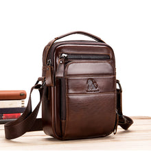 Laden Sie das Bild in den Galerie-Viewer, Vertikale quadratische Umhängetasche aus Leder für Herren
