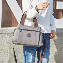 Laden Sie das Bild in den Galerie-Viewer, Vintage Reisetasche Mit Mehreren Fächern