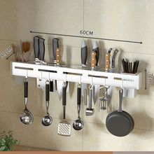 Laden Sie das Bild in den Galerie-Viewer, Wandmontierter stanzfreier Messerhalter aus Edelstahl