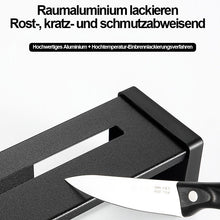 Laden Sie das Bild in den Galerie-Viewer, Wandmontierter stanzfreier Messerhalter aus Edelstahl