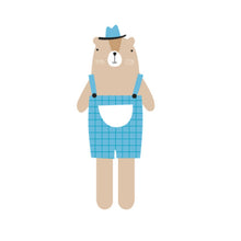 Laden Sie das Bild in den Galerie-Viewer, Niedlicher magnetischer karierter Bär Kühlschrankmagnet