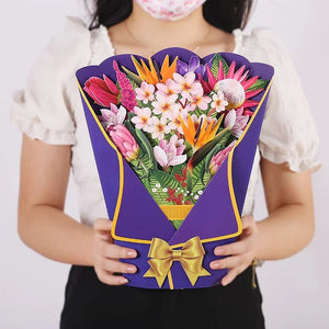 3D-Pop-Up-Blumenstrauß-Grußkarte