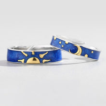 Laden Sie das Bild in den Galerie-Viewer, Mond und Sonne verstellbarer Paarring