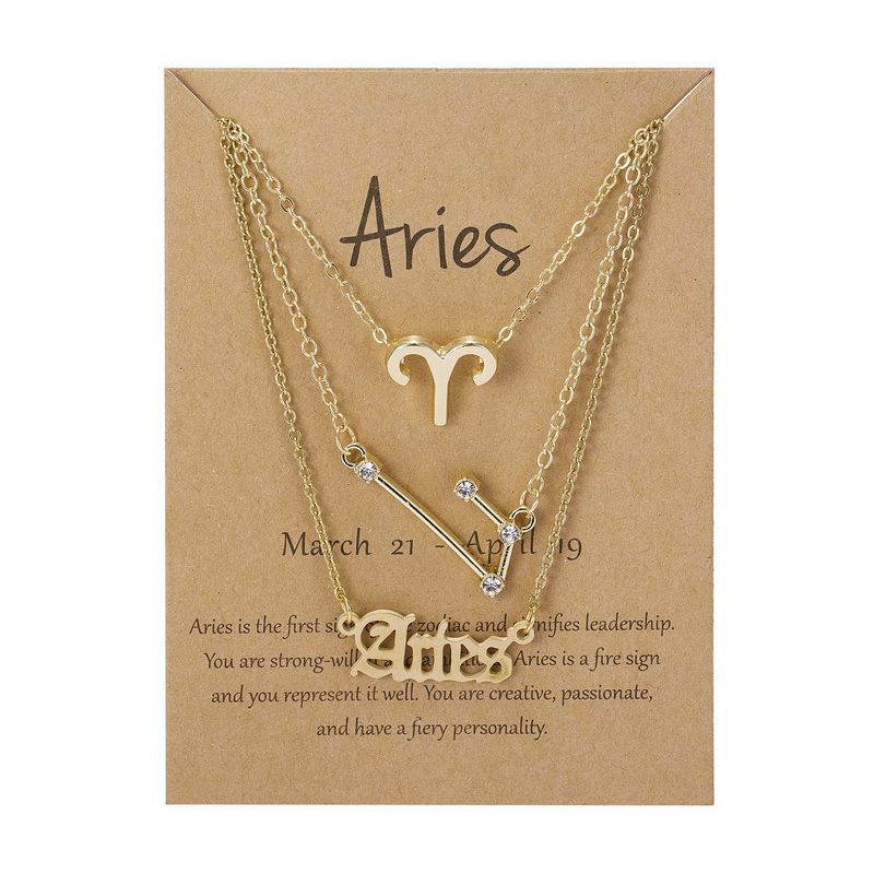 Sternzeichen Drei-Schicht-Halskette