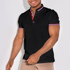 Einfarbiges Poloshirt mit Reverskragen