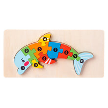Laden Sie das Bild in den Galerie-Viewer, Pädagogisches 3D-Holzpuzzle für Kinder
