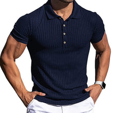 Laden Sie das Bild in den Galerie-Viewer, Kurzärmliges sportliche T-Shirt für Herren mit Revers