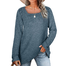 Laden Sie das Bild in den Galerie-Viewer, Square Neck Pit Strip Gebürsteter Freizeitpullover