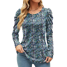 Laden Sie das Bild in den Galerie-Viewer, Bedrucktes Rundhals-T-Shirt mit schmaler Taille