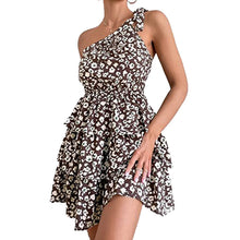 Laden Sie das Bild in den Galerie-Viewer, Süßes Schulterfreies Blumenkleid
