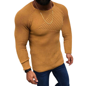 Schmal Geschnittener Pullover mit Rundhalsausschnitt