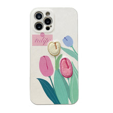 Laden Sie das Bild in den Galerie-Viewer, Niedliche Blumen-iPhone-Hülle mit Telefon-Lanyard