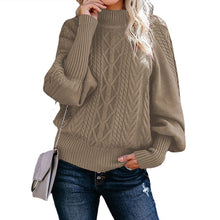 Laden Sie das Bild in den Galerie-Viewer, Lockerer Einfarbiger Langärmliger Strickpullover