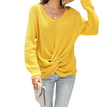 Laden Sie das Bild in den Galerie-Viewer, Geknoteter Strickpullover für Damen