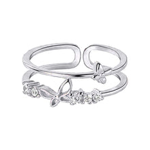 Laden Sie das Bild in den Galerie-Viewer, Doppelter Schmetterlings-Diamantring