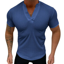 Laden Sie das Bild in den Galerie-Viewer, Stilvolles T-Shirt mit V-Ausschnitt für Herren