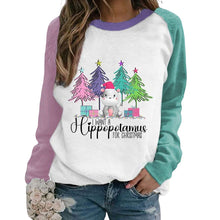 Laden Sie das Bild in den Galerie-Viewer, Farbe-Block Weihnachtsbaum T-Shirt