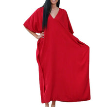 Laden Sie das Bild in den Galerie-Viewer, Einfarbiges Lockeres Urlaubskleid
