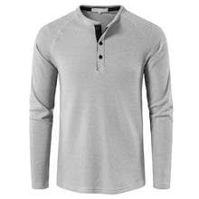 Laden Sie das Bild in den Galerie-Viewer, Einfarbiges Langärmliges T-Shirt für Herren