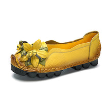 Laden Sie das Bild in den Galerie-Viewer, Blumen-Lederschuhe aus PU-Leder im ethnischen Stil
