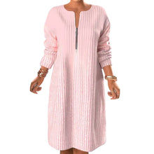 Laden Sie das Bild in den Galerie-Viewer, Einfarbiges Kleid mit Reißverschluss