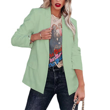 Laden Sie das Bild in den Galerie-Viewer, Einfacher Einfarbiger Blazer