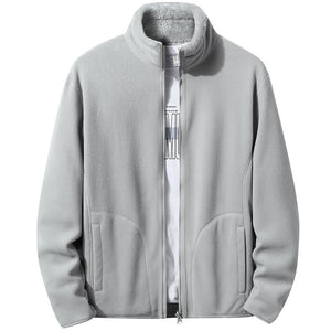 Wende-Sweatshirt mit Stehkragen aus Fleece