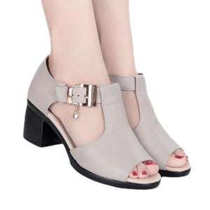 Bequeme und stylische Fischmaul-Sandalen mit Schnalle