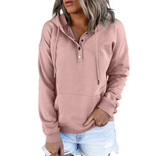 Laden Sie das Bild in den Galerie-Viewer, Langärmliges Lockeres Lässiges Sweatshirt mit Kordelzug