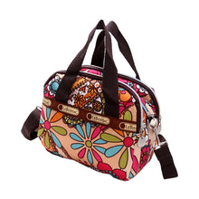 Laden Sie das Bild in den Galerie-Viewer, Schultertasche aus Nylon mit Blumendruck