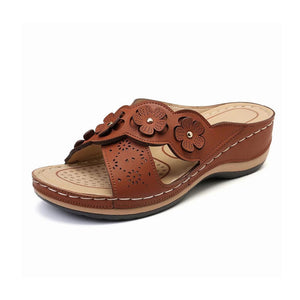 Sommer Einfarbige Blumensandalen