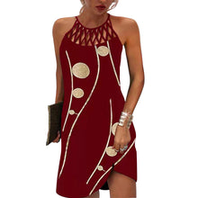 Laden Sie das Bild in den Galerie-Viewer, Sexy Schulterfreies Bedrucktes Partykleid