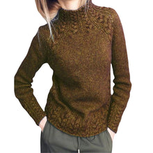Laden Sie das Bild in den Galerie-Viewer, Damen Einfarbiger, strukturierter Pullover
