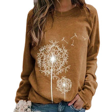 Laden Sie das Bild in den Galerie-Viewer, Sweatshirt mit Löwenzahn-Print