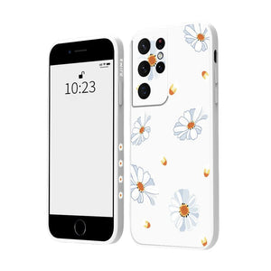 Gänseblümchen-Handyhülle aus Silikon für Samsung