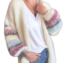 Laden Sie das Bild in den Galerie-Viewer, Gestreifte Langärmelige Strickjacke