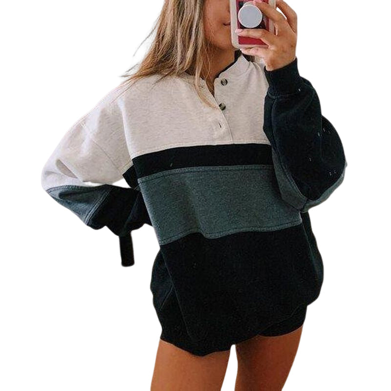 Lockeres Sweatshirt mit Rundhalsausschnitt für Damen