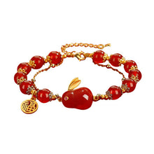 Laden Sie das Bild in den Galerie-Viewer, Rotes Achat Jade Kaninchen Armband