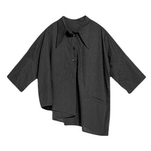 Laden Sie das Bild in den Galerie-Viewer, Einfarbige Bluse mit unregelmäßigem Design