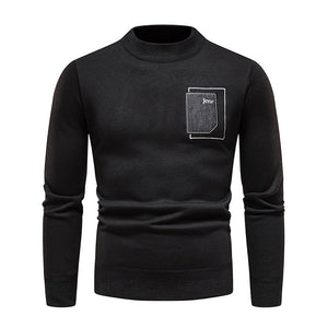Modischer Lässiger Strickpullover mit Rundhalsausschnitt