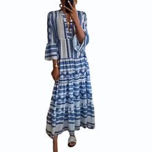 Laden Sie das Bild in den Galerie-Viewer, Geometrisches Boho-Kleid