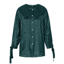 Laden Sie das Bild in den Galerie-Viewer, Modische Lässige Bedruckte Bluse mit Rundhalsausschnitt