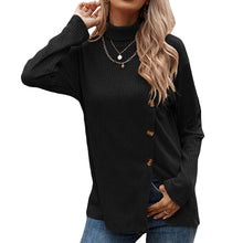 Laden Sie das Bild in den Galerie-Viewer, Strickpullover mit Knopfschlitz