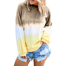 Laden Sie das Bild in den Galerie-Viewer, Langarm-Sweatshirt mit Regenbogen-Farbverlauf