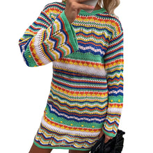 Laden Sie das Bild in den Galerie-Viewer, Regenbogen-Pullover Mit Streifen
