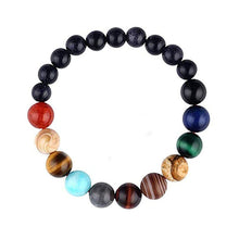 Laden Sie das Bild in den Galerie-Viewer, Buntes Armband mit Sternenhimmel des Sonnensystems