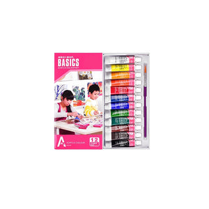 12 Farbiges Acrylfarbenset für Kinder