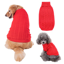 Laden Sie das Bild in den Galerie-Viewer, Haustier Winter Zopfmuster Strickpullover